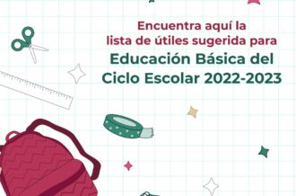 Publica SEP lista sugerida de útiles escolares para educación básica del Ciclo Escolar 2022-2023