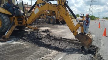*Con programa de bacheo y pavimentación, se transforman municipios fronterizos*